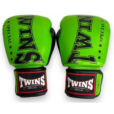 Боксерские перчатки TWINS Special BGVL3-2TA green black 14 oz