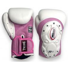 Боксерские перчатки Twins Special BGVL6 MK pink white 10 oz Боксерские перчатки Twins Special BGVL6 MK pink white 10 oz