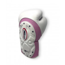 Боксерские перчатки Twins Special BGVL6 MK pink white 10 oz Боксерские перчатки Twins Special BGVL6 MK pink white 10 oz