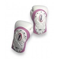Боксерские перчатки Twins Special BGVL6 MK pink white 12 oz Боксерские перчатки Twins Special BGVL6 MK pink white 12 oz