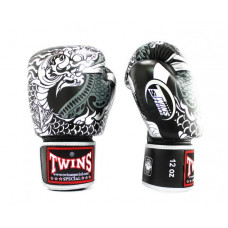 Боксерские перчатки Twins Special FBGVL3-52 Dragon black-silver 14 oz