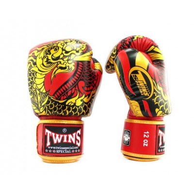 Боксерские перчатки Twins Special FBGVL3-52 Dragon red 16 oz