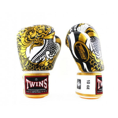 Боксерские перчатки Twins Special FBGVL3-52 Dragon white 16 oz