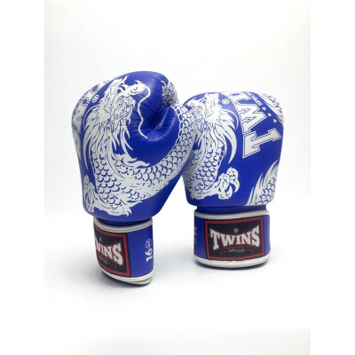 Боксерские перчатки TWINS Special FBGVL3-49 blue-white 10 oz