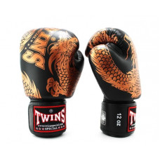 Боксерские перчатки TWINS Special FBGVL3-49 black brown 14 oz Боксерские перчатки TWINS Special FBGVL3-49 black brown 14 oz