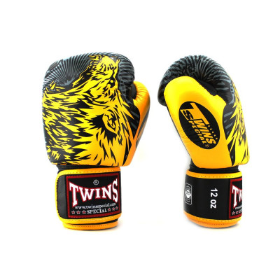 Боксерские перчатки Twins Special FBGVL50 yellow 14 oz
