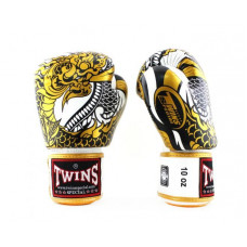 Боксерские перчатки Twins Special FBGVL3-52 Dragon white gold 12 oz Боксерские перчатки Twins Special FBGVL3-52 Dragon white gold 12 oz