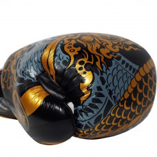 Боксерские перчатки FBGVL3-52 Dragon black gold 12 oz Боксерские перчатки FBGVL3-52 Dragon black gold 12 oz