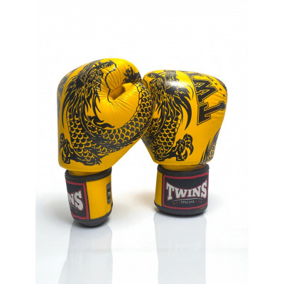 Боксерские перчатки Twins Special FBGVL3-49 yellow black 16 oz