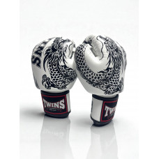 Боксерские перчатки TWINS FBGVL3-49 white black 12 oz