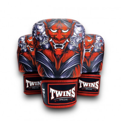 Боксерские перчатки Twins FBGVL3-58 (Кабуки) red 16 oz