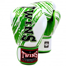 Боксерские перчатки TWINS FBGVL3-TW2 WHITE-GREEN 16 oz